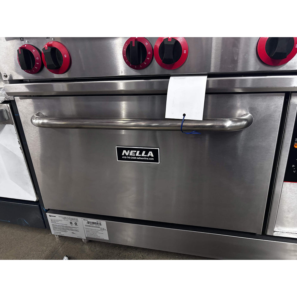 (DEMO) Nella 36" Electric 6-Burner Commercial Range with Standard Oven - 208V, 18kW, 3Ph - 49103