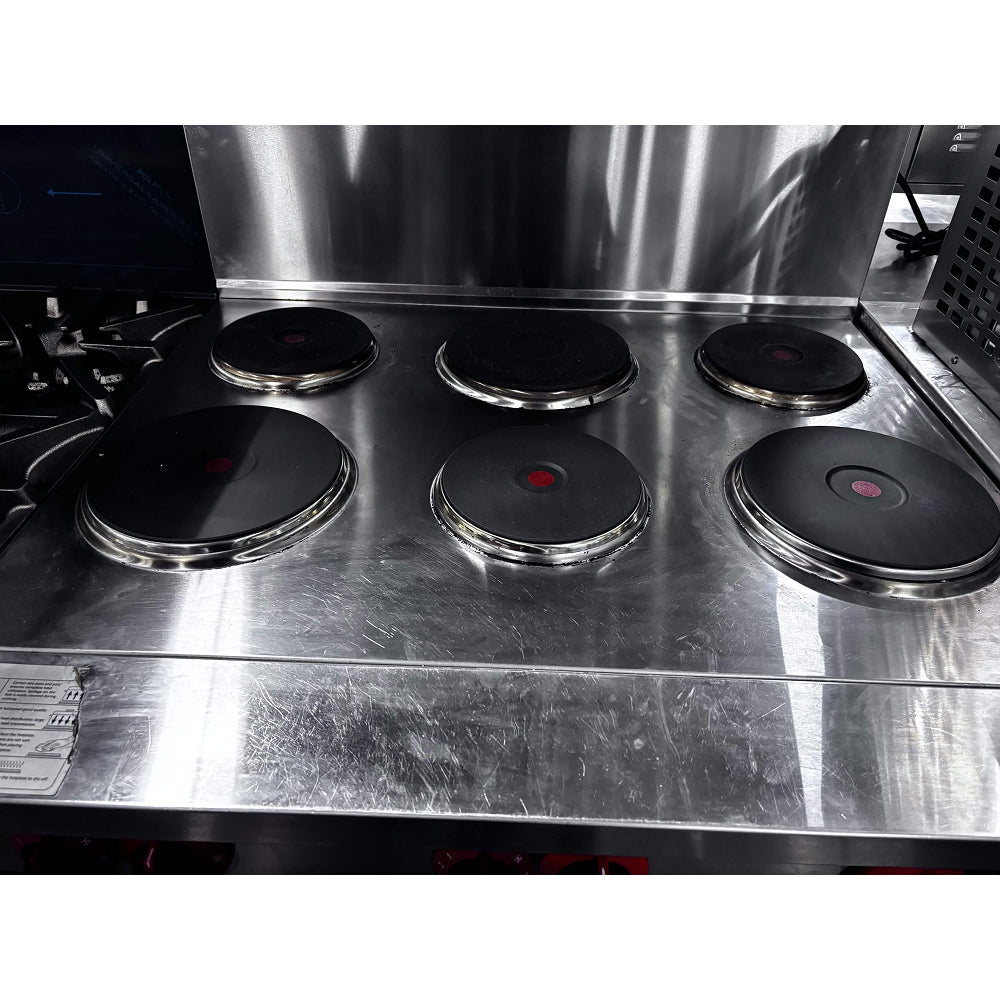 (DEMO) Nella 36" Electric 6-Burner Commercial Range with Standard Oven - 208V, 18kW, 3Ph - 49103