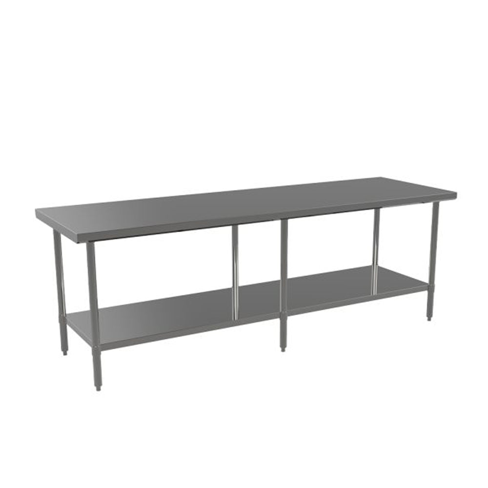 Atosa 30" x 84" Stainless Steel Flat Worktable with Undershelf - ST3084EC