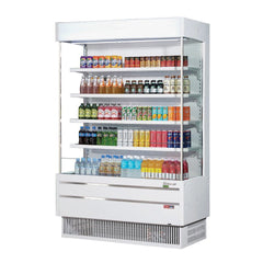 (USED) Turbo Air TOM-50SEW-N 51" White Refrigerated Vertical Open Air Curtain Merchandiser - 21.3 Cu. Ft.