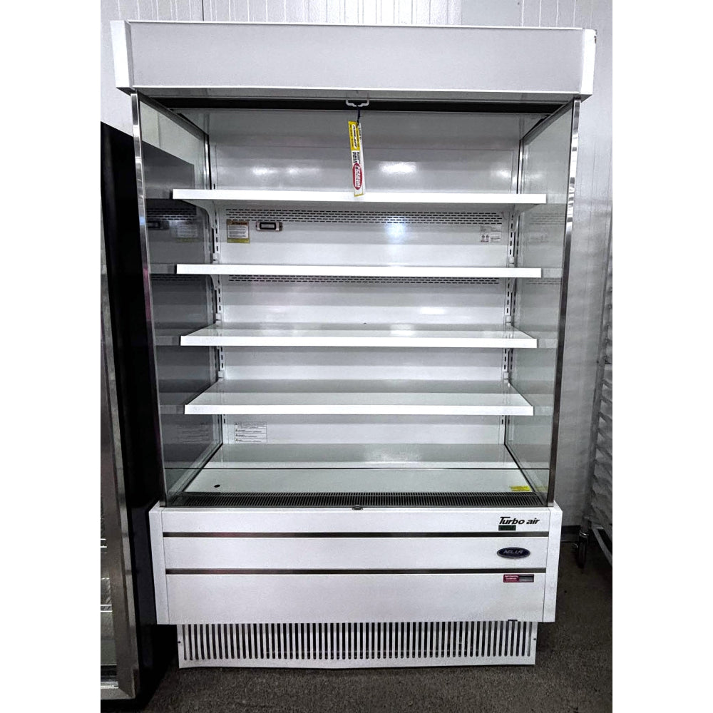 (USED) Turbo Air TOM-50SEW-N 51" White Refrigerated Vertical Open Air Curtain Merchandiser - 21.3 Cu. Ft.