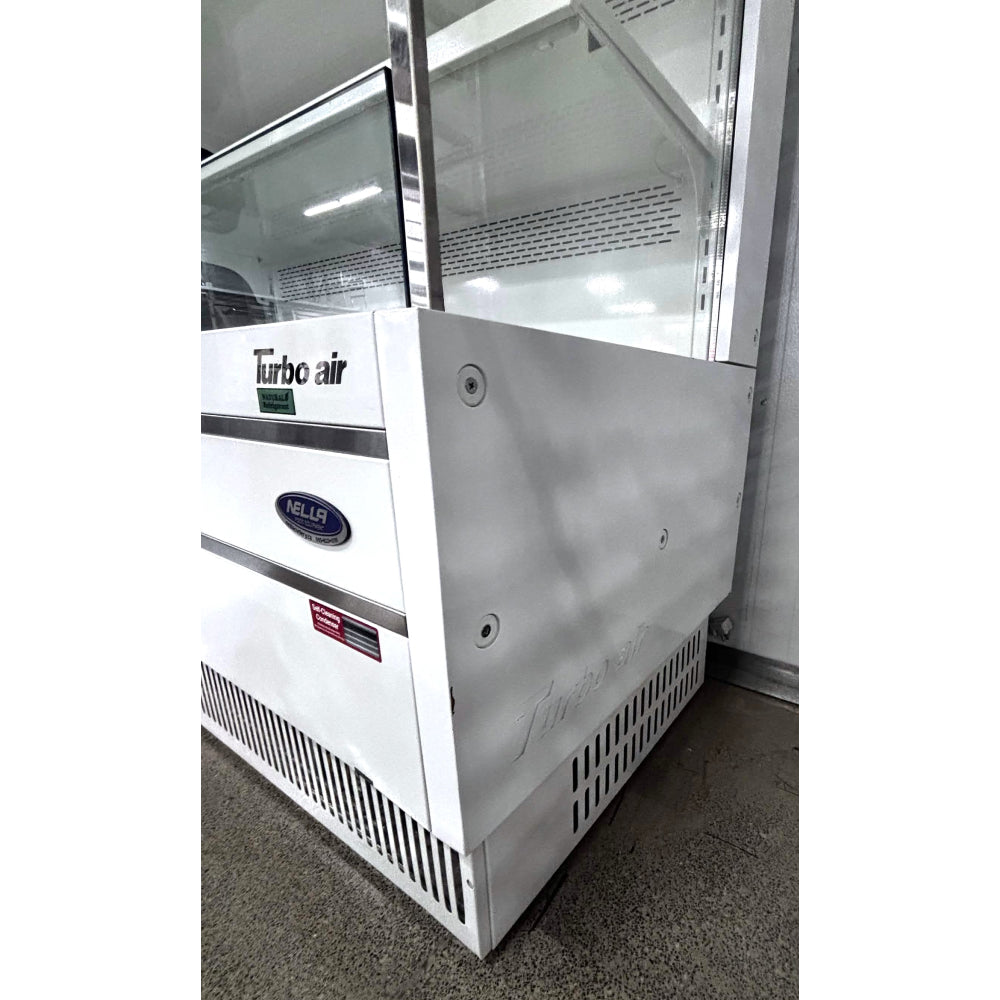 (USED) Turbo Air TOM-50SEW-N 51" White Refrigerated Vertical Open Air Curtain Merchandiser - 21.3 Cu. Ft.