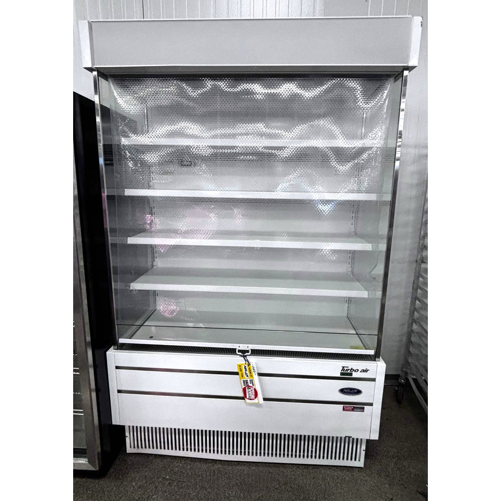 (USED) Turbo Air TOM-50SEW-N 51" White Refrigerated Vertical Open Air Curtain Merchandiser - 21.3 Cu. Ft.
