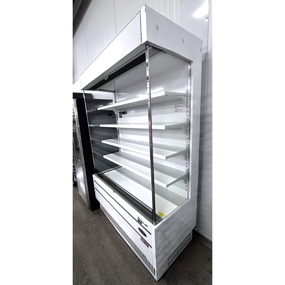 (USED) Turbo Air TOM-50SEW-N 51" White Refrigerated Vertical Open Air Curtain Merchandiser - 21.3 Cu. Ft.