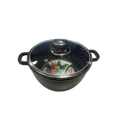 Acrochef 8.5" Black Frying Pot with Black Handle - RP-420
