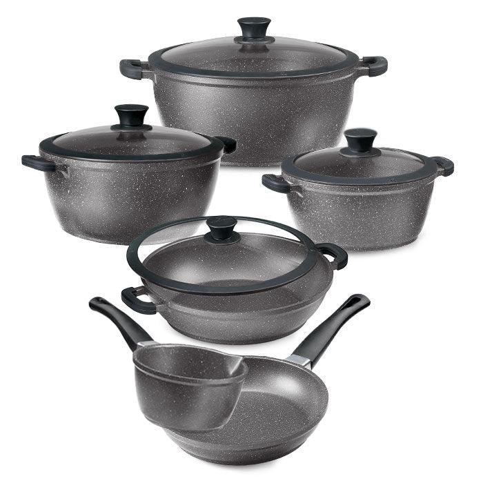 Acrochef 10 Piece Non-Stick Cookware Set with Glass Lid