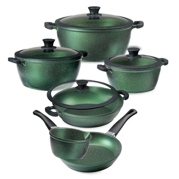 Acrochef 10 Piece Non-Stick Cookware Set with Glass Lid