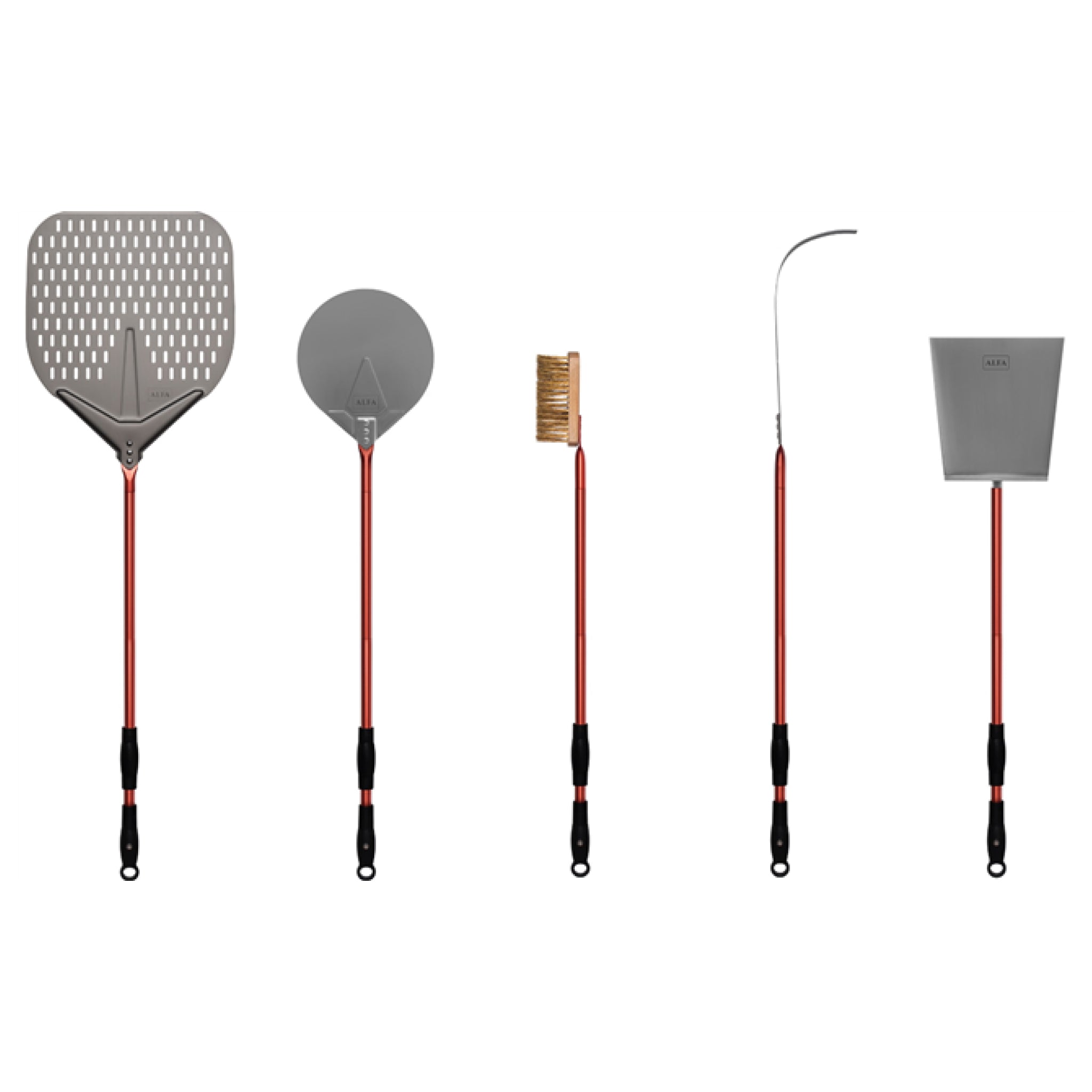 Alfa AC-5PSET48 Large 5-Piece Pizza Peel Set