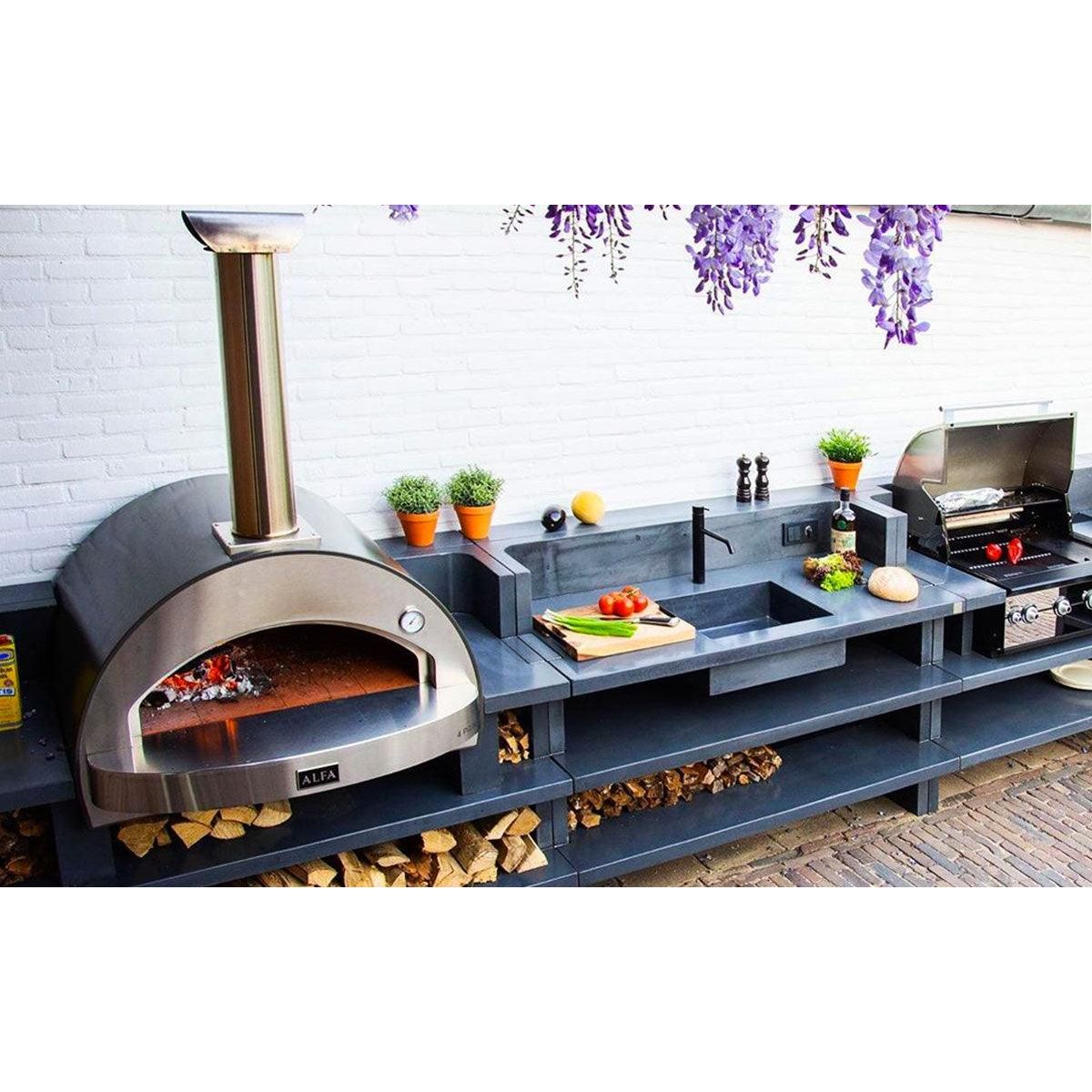 Alfa 4 PIZZE Wood Fired Pizza Oven - FX4P-LRAM-T