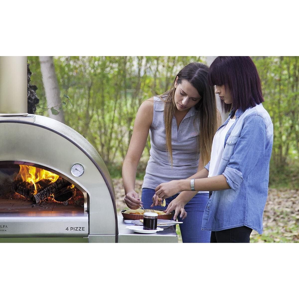 Alfa 4 PIZZE Wood Fired Pizza Oven - FX4P-LRAM-T