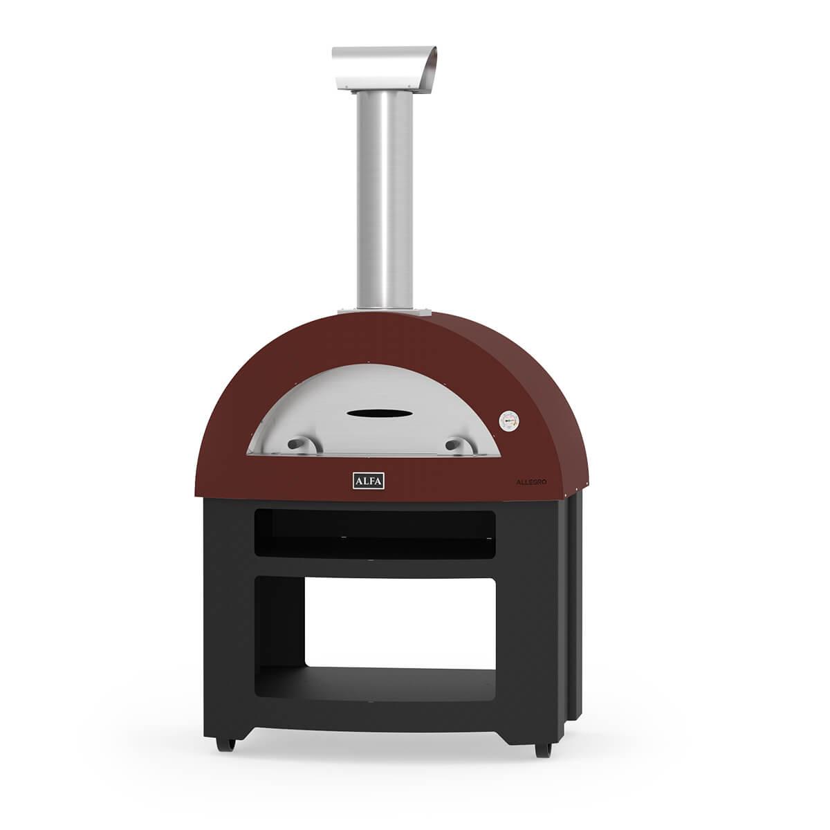 Alfa Allegro Red Wood Fired Pizza Oven With Stand - FXALLE-LROA-B