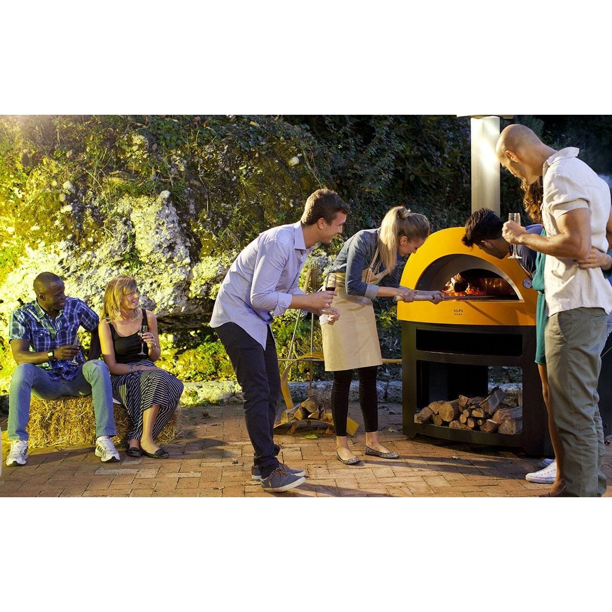 Alfa Allegro Red Wood Fired Pizza Oven With Stand - FXALLE-LROA-B