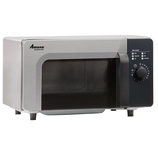 Amana RMS10DSA Stainless Steel Commercial Microwave Oven with Dial Controls - 120V