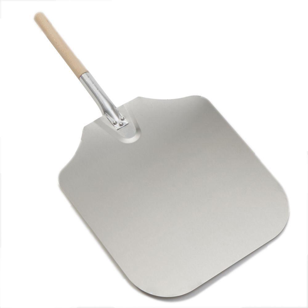 American Metalcraft 3016 16" x 18" Aluminum Pizza Peel with 12" Wooden Handle