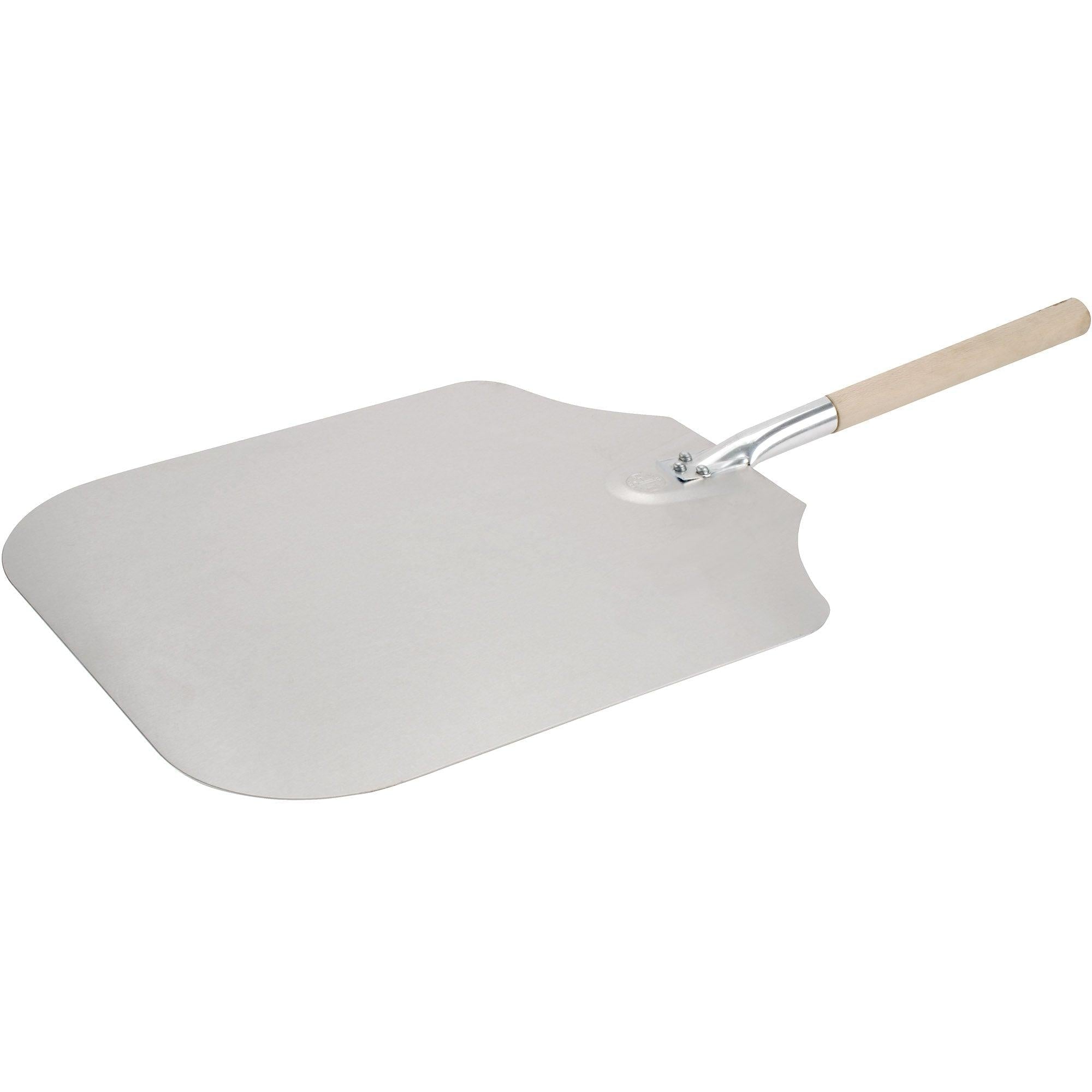 American Metalcraft 3016 16" x 18" Aluminum Pizza Peel with 12" Wooden Handle