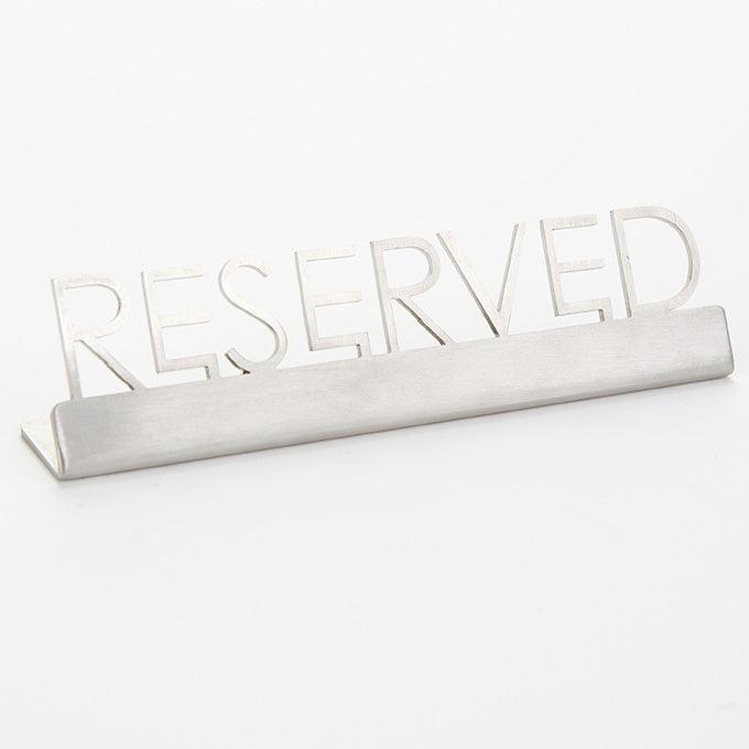 American Metalcraft SSR5 Stainless Steel "Reserved" Tabletop Sign