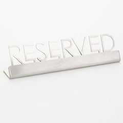 American Metalcraft SSR5 Stainless Steel "Reserved" Tabletop Sign