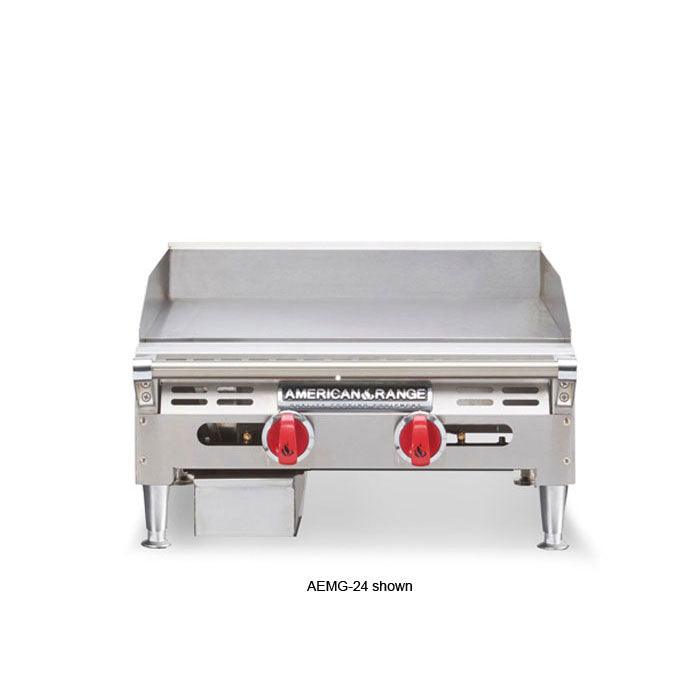 American Range AEMG-12 12" Countertop Natural Gas Griddle With Manual Control - 30,000 BTU