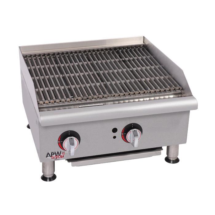 APW Wyott GCB-24i Workline Series 24" Radiant Gas Charbroiler - 80,000 BTU