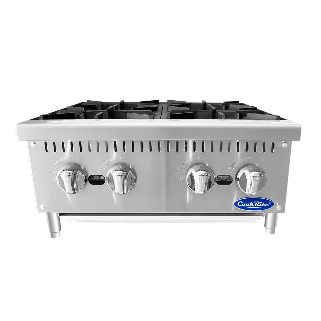 Atosa ACHP-4 24" Natural Gas 4-Burner Heavy Duty Countertop Range - 128,000 BTU