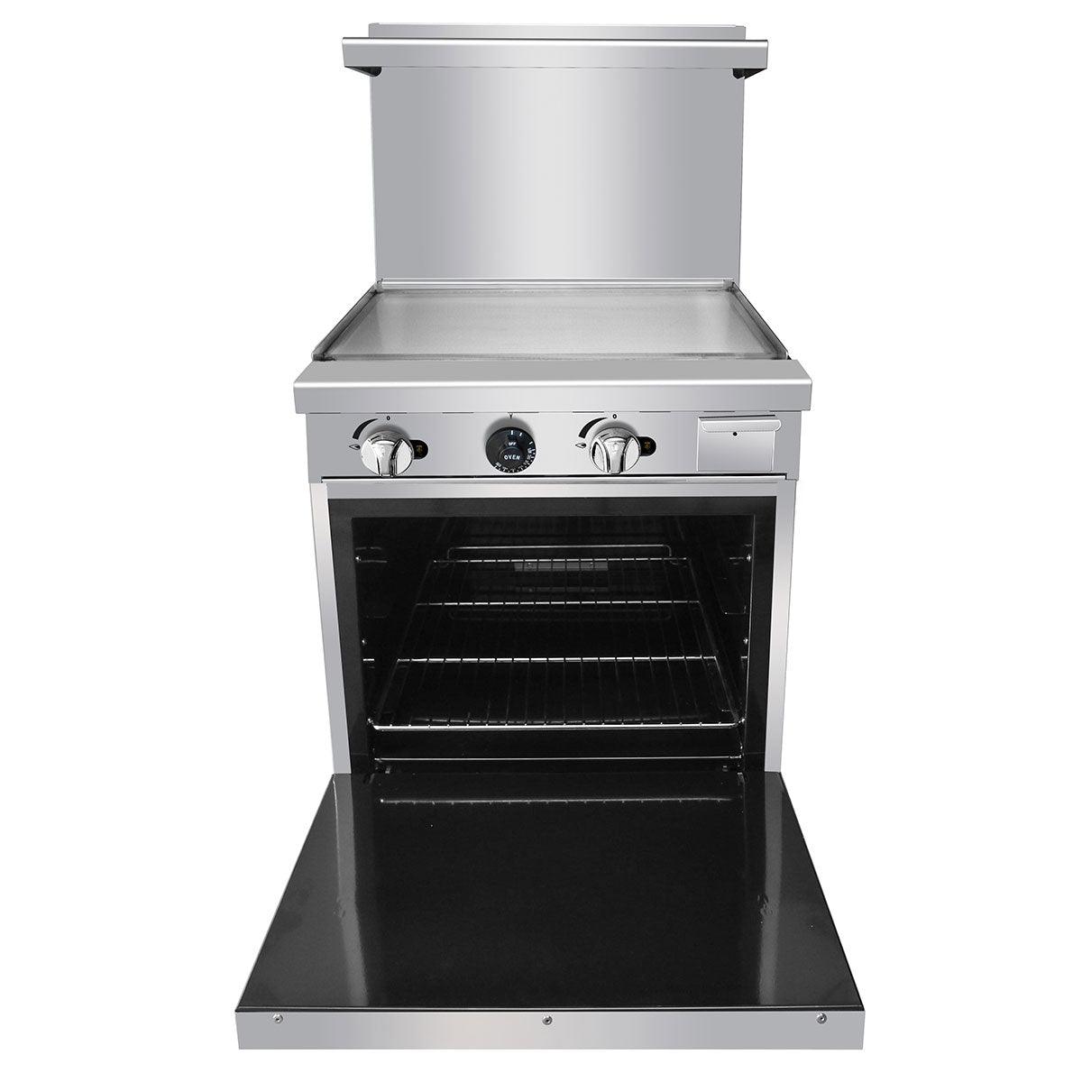 Atosa AGR-24G 24" Gas Griddle and Standard Oven - 72,000 BTU