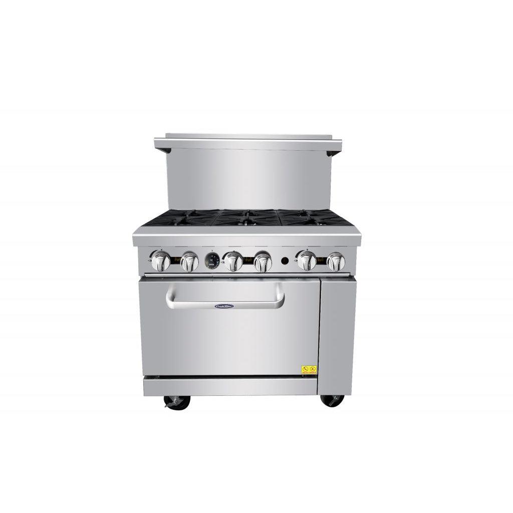 Atosa AGR-6B 36" Gas 6-Burner Range - 219,000 BTU