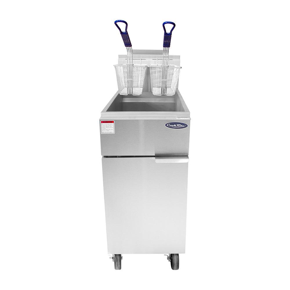 Atosa ATFS-50 50 Lb. Gas Heavy Duty Commercial Deep Fryer - 136,000 BTU