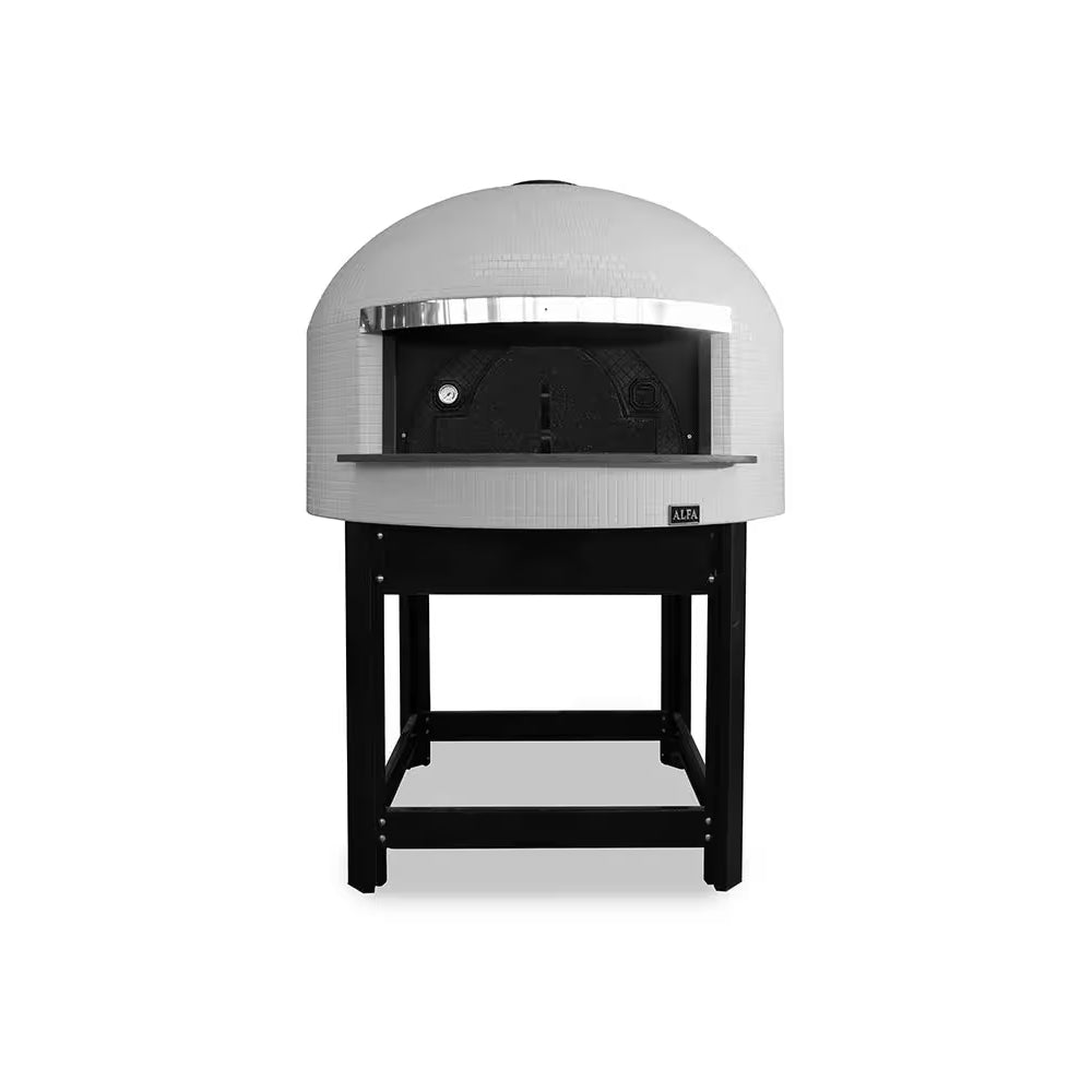 Alfa Napoli M130 Wood-Fired Pizza Oven in White Tile Mosaic with Base - M130