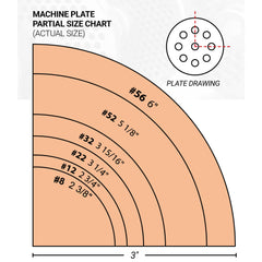 #32 Stainless Steel Hubless Machine Plate with Single Notch - 3-15/16" Diameter, 5/16" Hole Size - 11230