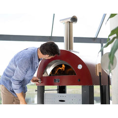 Alfa Moderno Red 2 Pizza Gas Pizza Oven - FXMD-2P-GROA-U