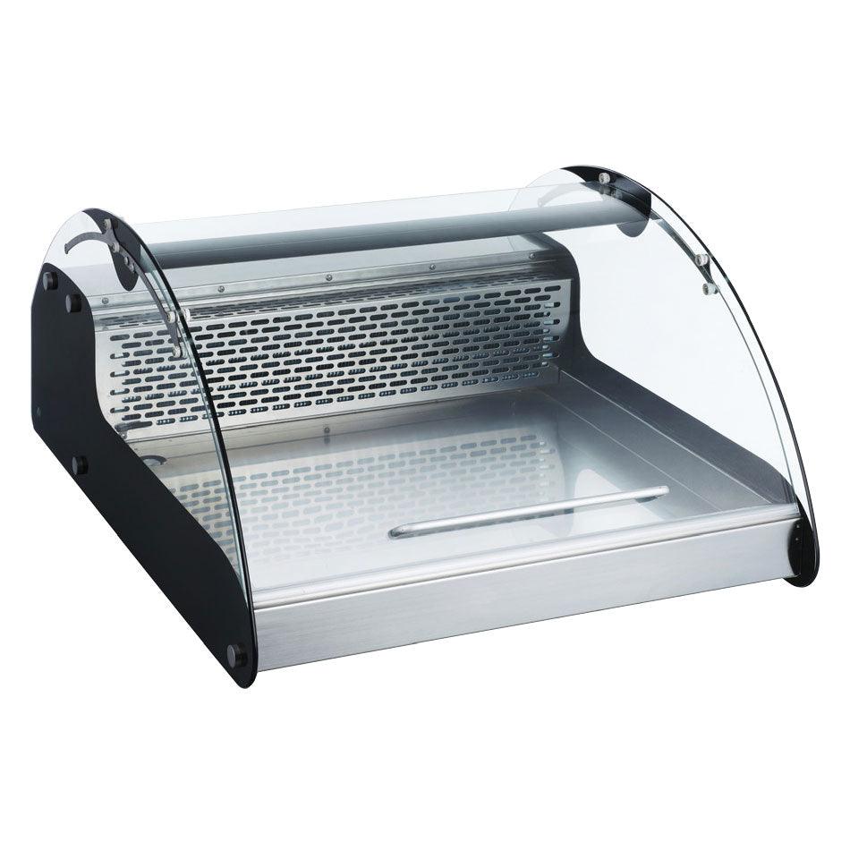 (USED) Nella 27” Curved Glass Countertop Refrigerated Sushi Display Case - 4.2 Cu. Ft. - 43074