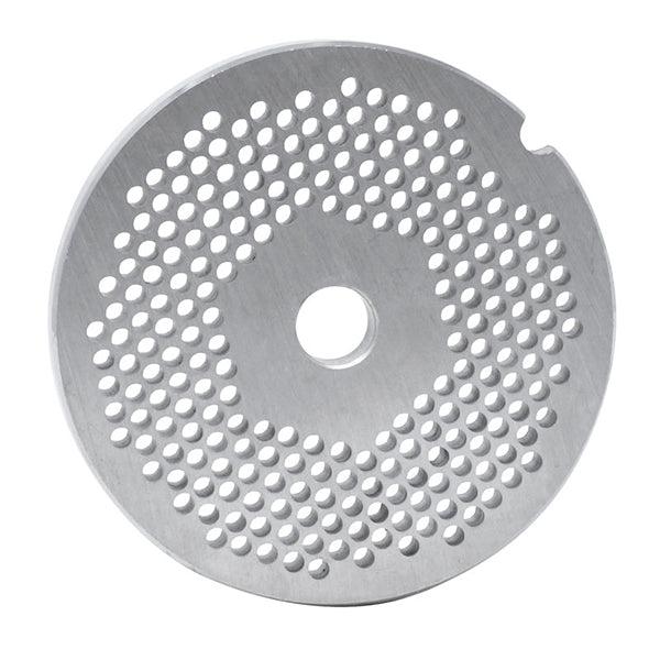 #22 Stainless Steel Hubless Machine Plate with Single Notch - 3-1/4" Diameter, 1/8" Hole Size - 11220