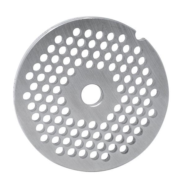 #22 Stainless Steel Hubless Machine Plate with Single Notch - 3-1/4" Diameter, 3/16" Hole Size - 11221