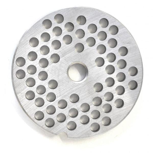 #22 Stainless Steel Hubless Machine Plate with Single Notch - 3-1/4" Diameter, 1/4" Hole Size - 11222