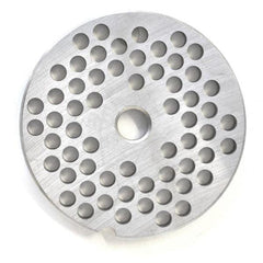 #22 Stainless Steel Hubless Machine Plate with Single Notch - 3-1/4" Diameter, 1/4" Hole Size - 11222