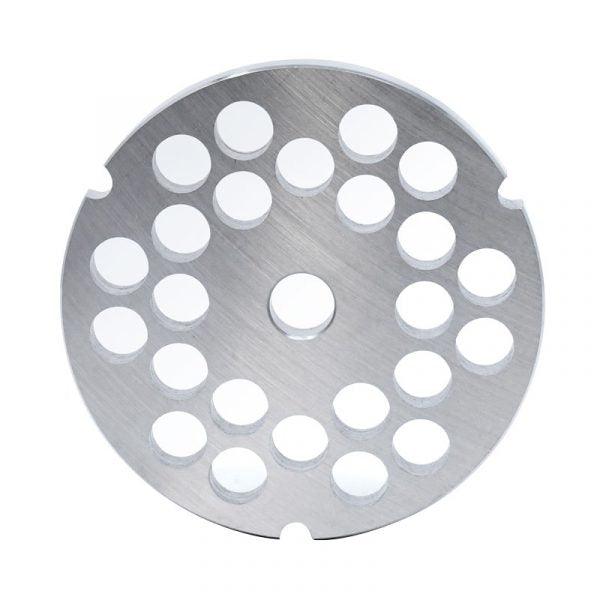#32 Stainless Steel Hubless Machine Plate with Single Notch - 3-15/16" Diameter, 3/8" Hole Size - 11231