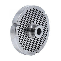 #32 Stainless Steel Machine Plate with Hub and Triple Notch - 3-15/16" Diameter, 1/8" Hole Size - 23553