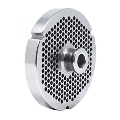 #32 Stainless Steel Machine Plate with Hub and Triple Notch - 3-15/16" Diameter, 5/32" Hole Size - 23554